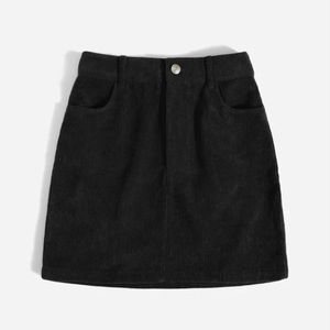 SHEIN Unity Corduroy Dual Pockets Straight Mini Skirt XL